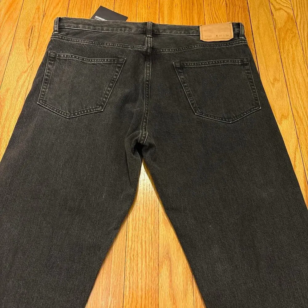 NWT Buck Mason B009 Japanese Denim Sz 33x34 Jeans Maverick Slim Black Button Fly